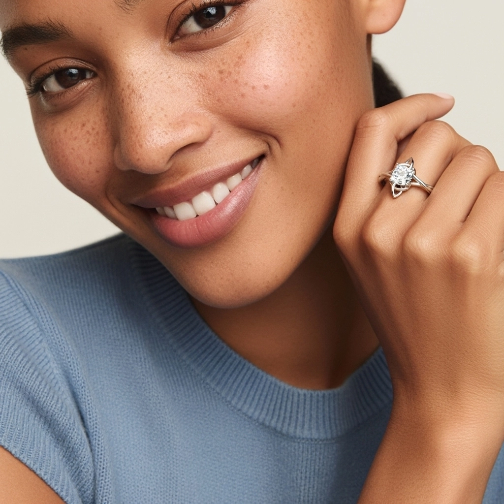 Noeud celtique Solitaire Bague de fiançailles 1.00ct