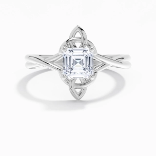 Noeud celtique Solitaire Bague de fiançailles 1.00ct Moissanite