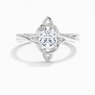 Celtic Knot Solitaire Engagement Ring 1.00ct Moissanite