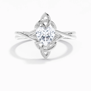 Celtic Knot Solitaire Engagement Ring 1.00ct Moissanite