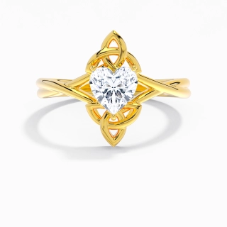 Celtic Knot Solitaire Engagement Ring 1.00ct Moissanite