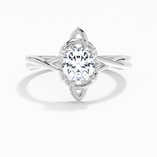 Celtic Knot Solitaire Engagement Ring 1.00ct Moissanite