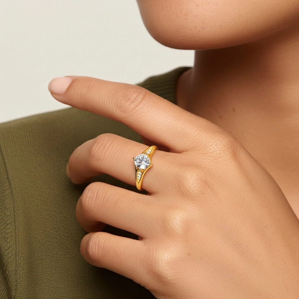 2.00ct Moissanite Engagement Ring 925 Sterling Silver