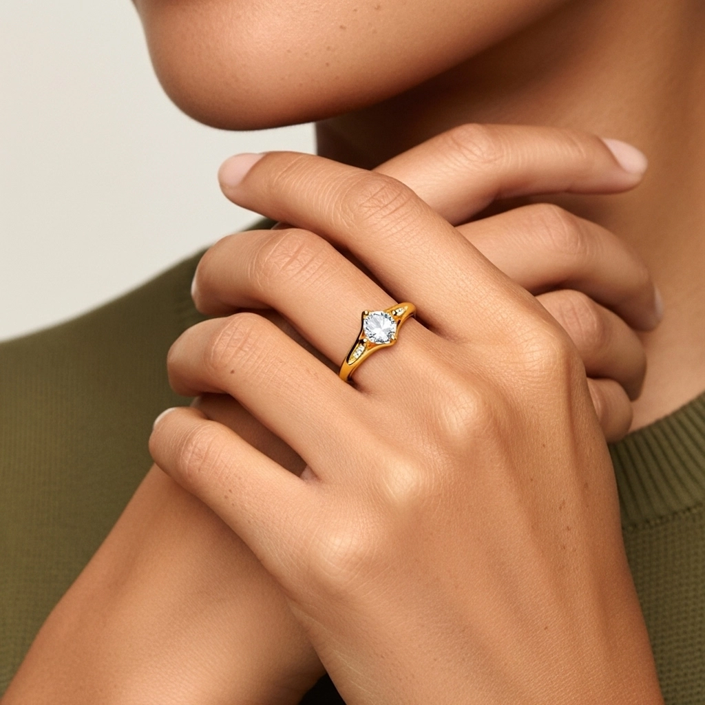 2.00ct Moissanite Engagement Ring 925 Sterling Silver