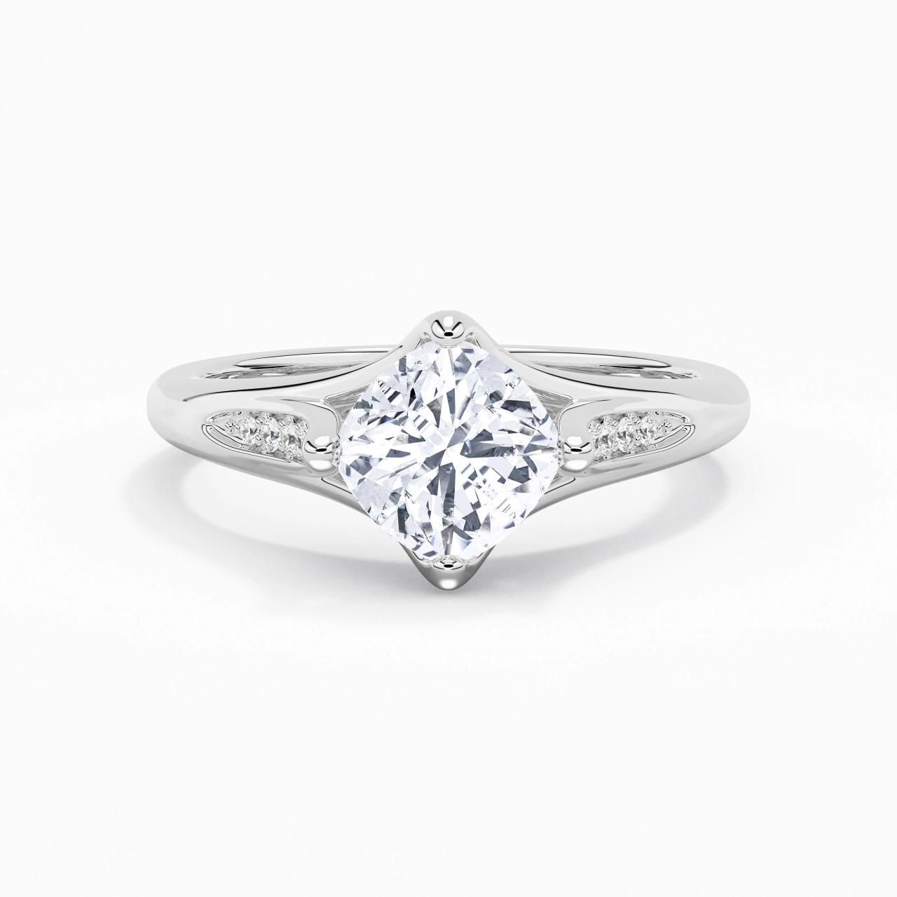 2.00ct Moissanite Engagement Ring 925 Sterling Silver