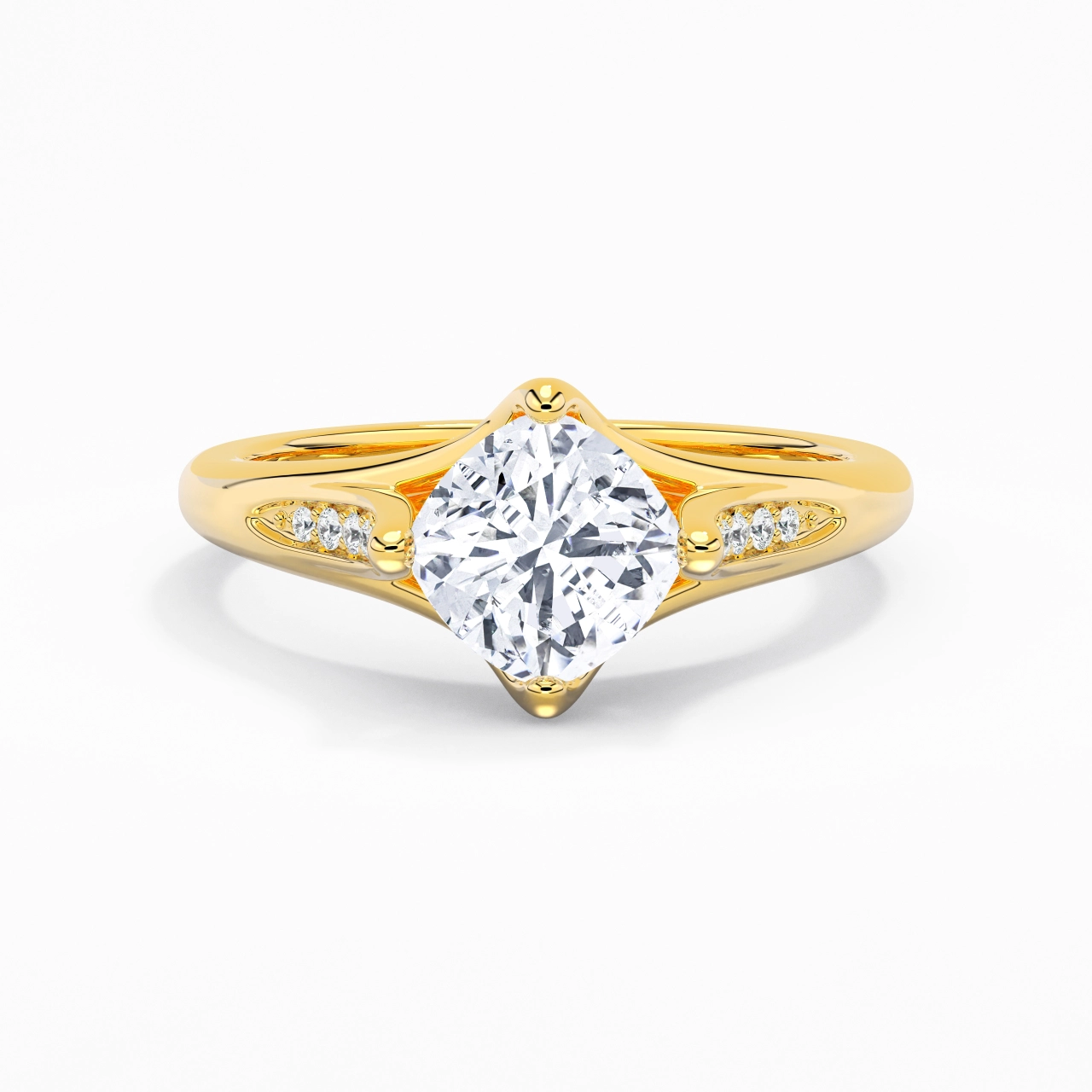 2.00ct Moissanite Engagement Ring 14K Gold