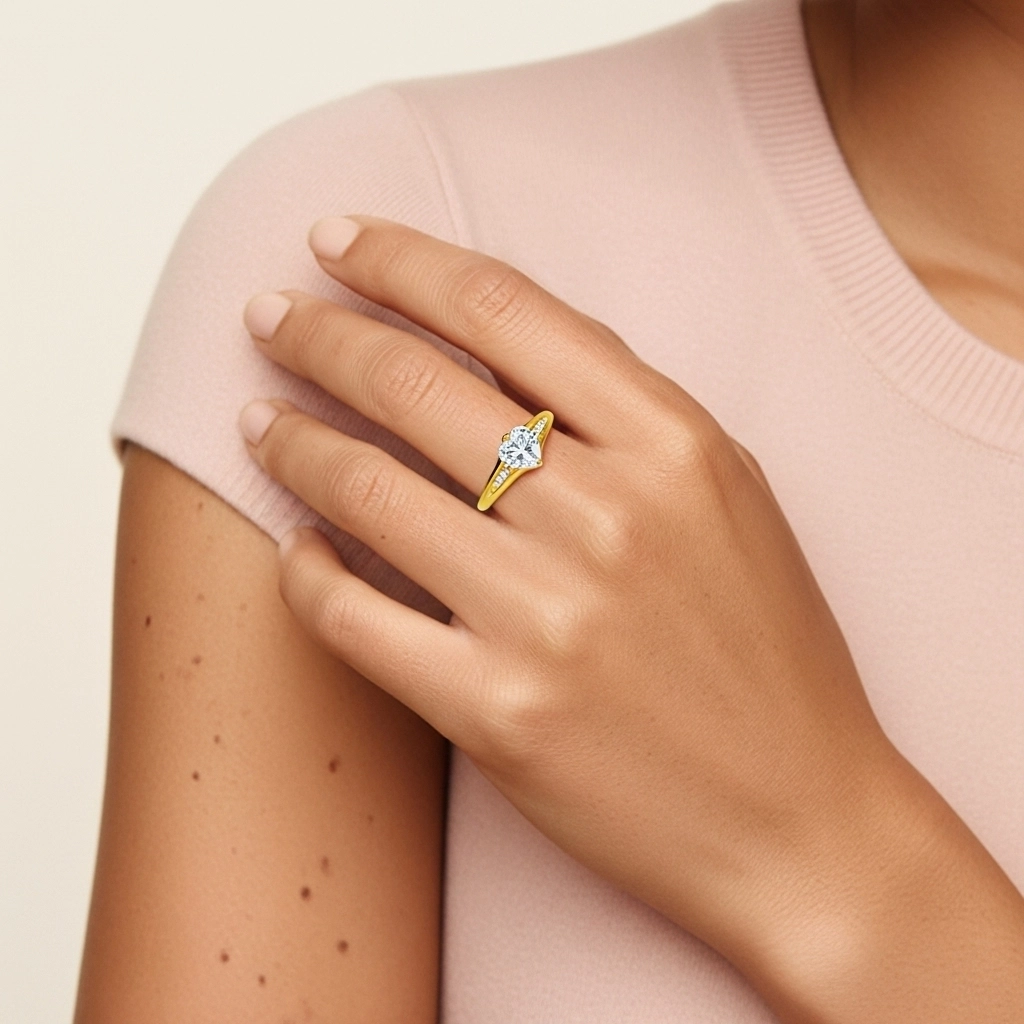 1.50ct Moissanite Bague de fiançailles Argent sterling 925