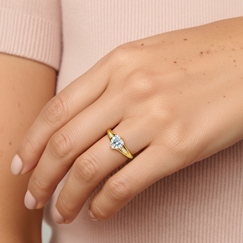 2.00ct Moissanite Bague de fiançailles Or 18 carats