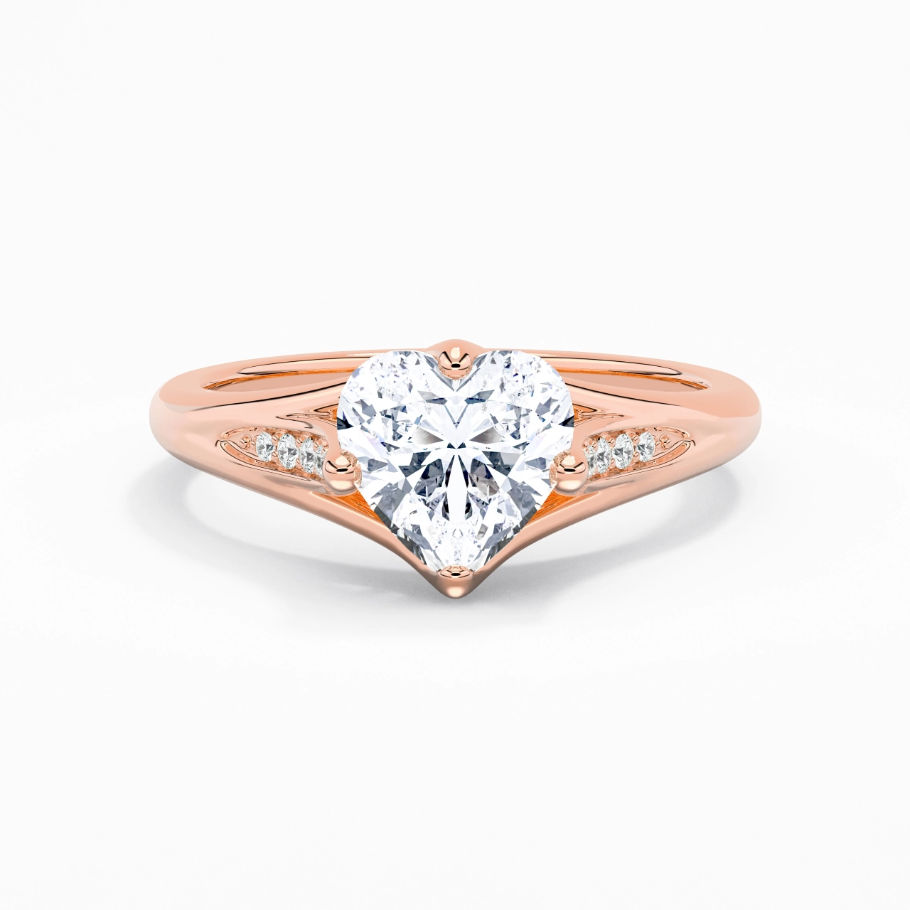 2.00ct Moissanite Bague de fiançailles Or rose 18 carats