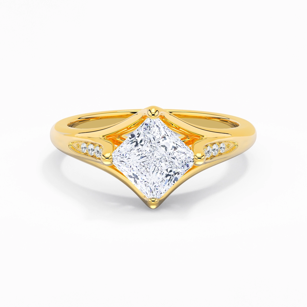 1.50ct Moissanite Bague de fiançailles Or 14 carats