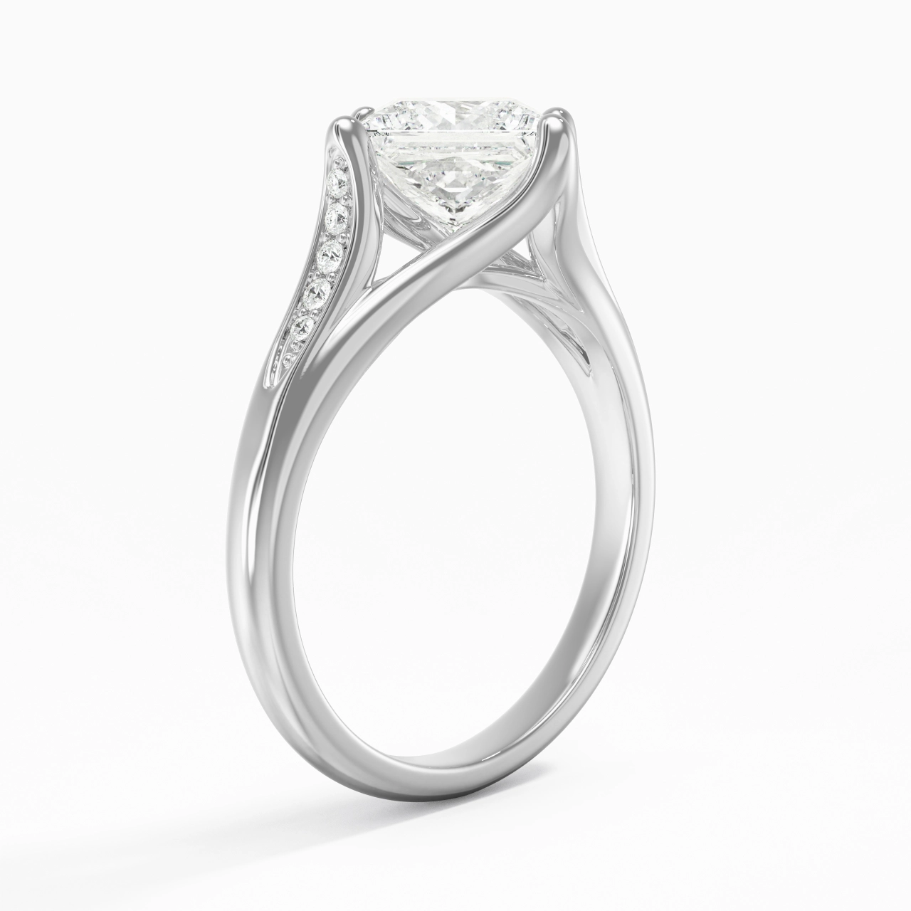 2.00ct Moissanite Bague de fiançailles Argent sterling 925