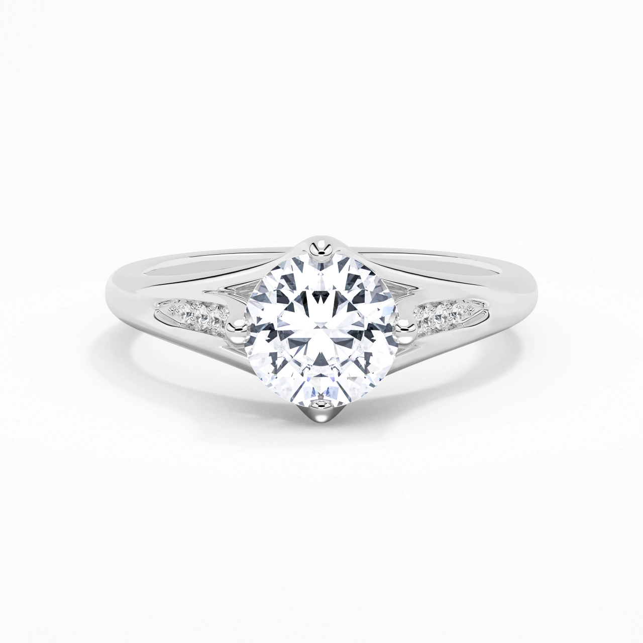 1.50ct Moissanite Engagement Ring 925 Sterling Silver