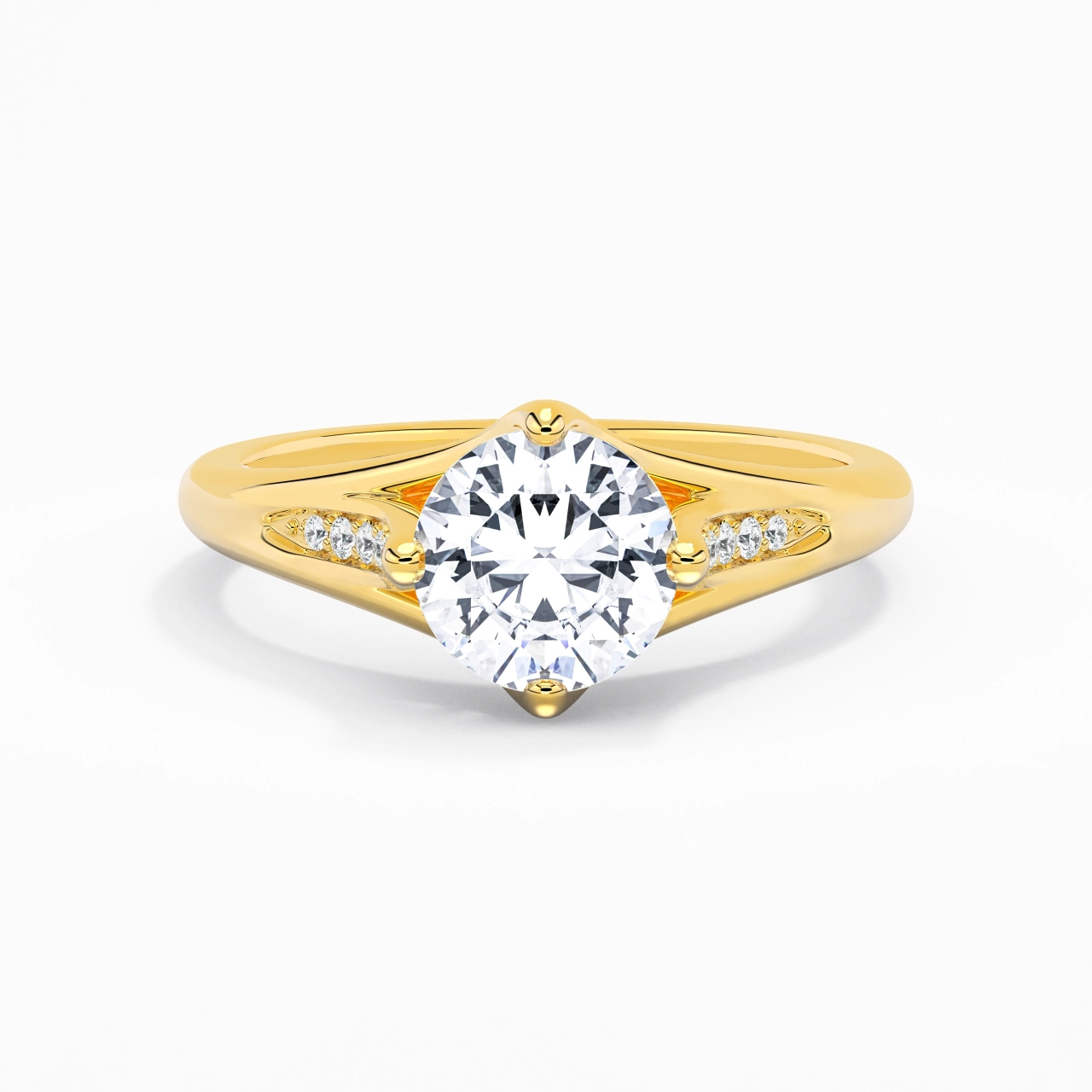 1.50ct Moissanite Bague de fiançailles Or 14 carats