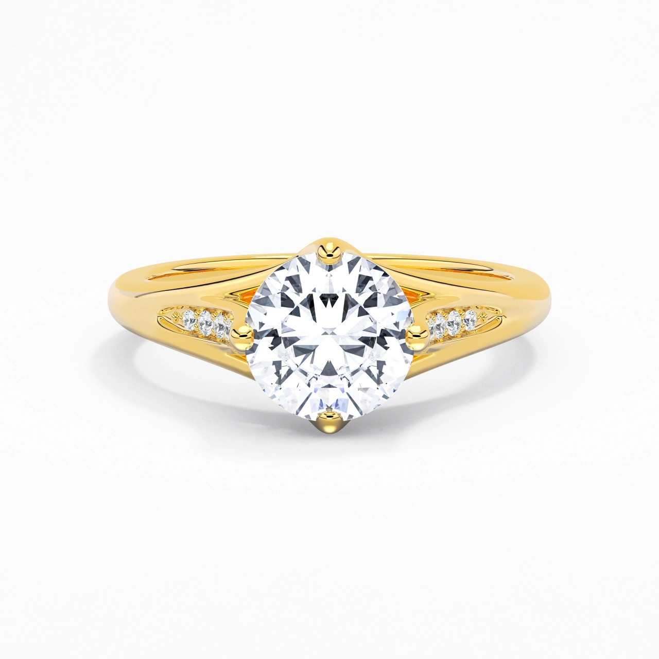 2.00ct Moissanite Engagement Ring 14K Gold