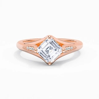 1.50ct Moissanite Bague de fiançailles Or rose 18 carats