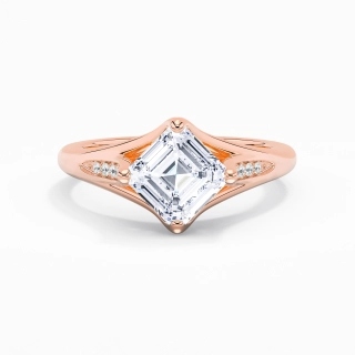 2.00ct Moissanite Bague de fiançailles Or rose 14 carats