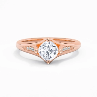 1.00ct Moissanite Bague de fiançailles Or rose 18 carats