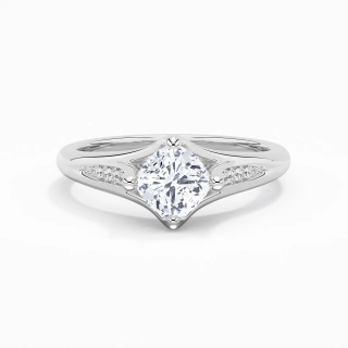 1.00ct Moissanite Bague de fiançailles Or blanc 18 carats