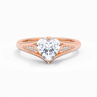 1.50ct Moissanite Engagement Ring 14K Rose Gold