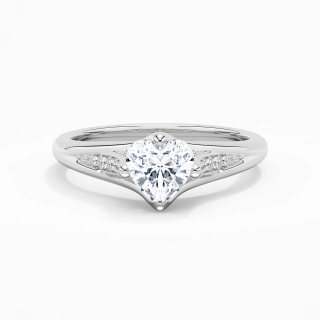 1.00ct Moissanite Bague de fiançailles Or blanc 18 carats