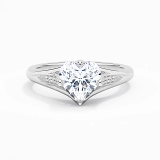 2.00ct Moissanite Engagement Ring 14K White Gold