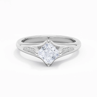 1.00ct Moissanite Engagement Ring 925 Sterling Silver