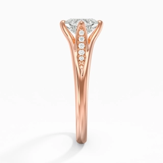 1.00ct Moissanite Engagement Ring 18K Rose Gold