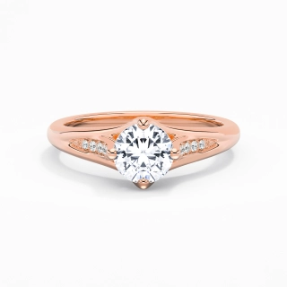 1.00ct Moissanite Engagement Ring 18K Rose Gold