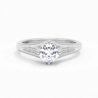 1.00ct Moissanite Bague de fiançailles Platine