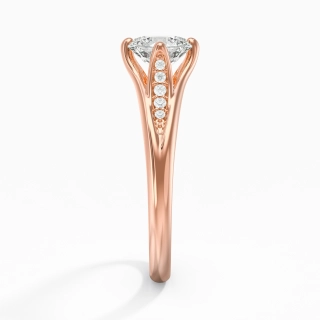 1.00ct Moissanite Engagement Ring 14K Rose Gold