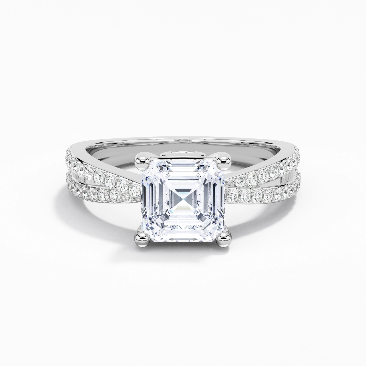 Prong Engagement Ring 2.00ct Moissanite