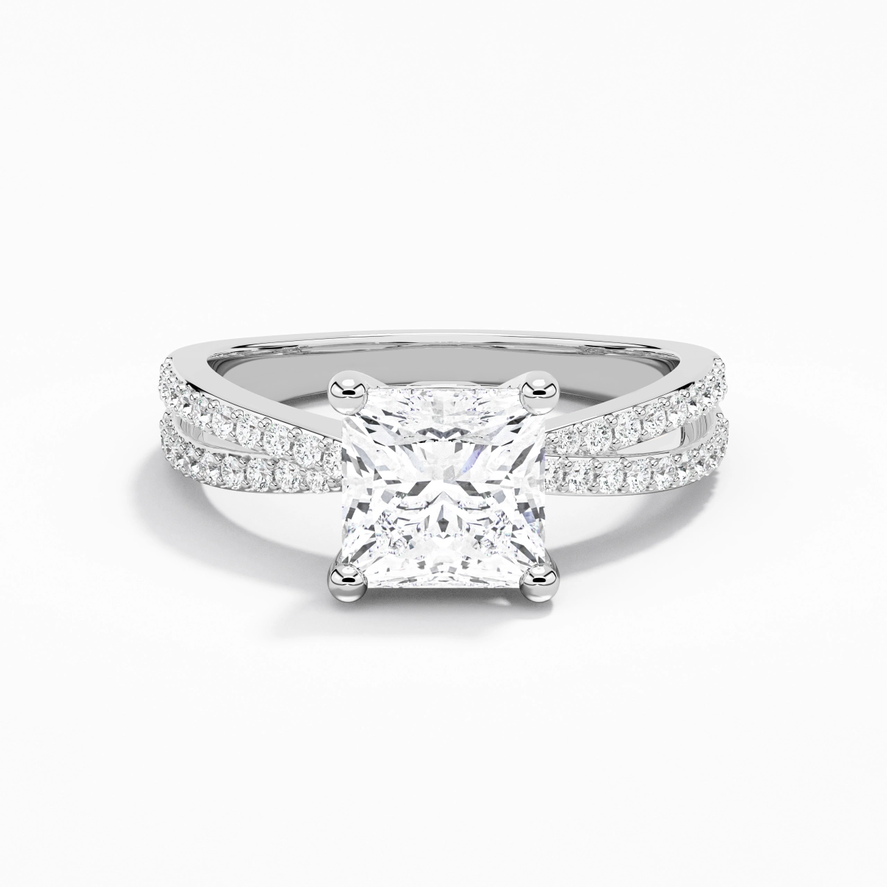 Prong Engagement Ring 2.00ct Moissanite