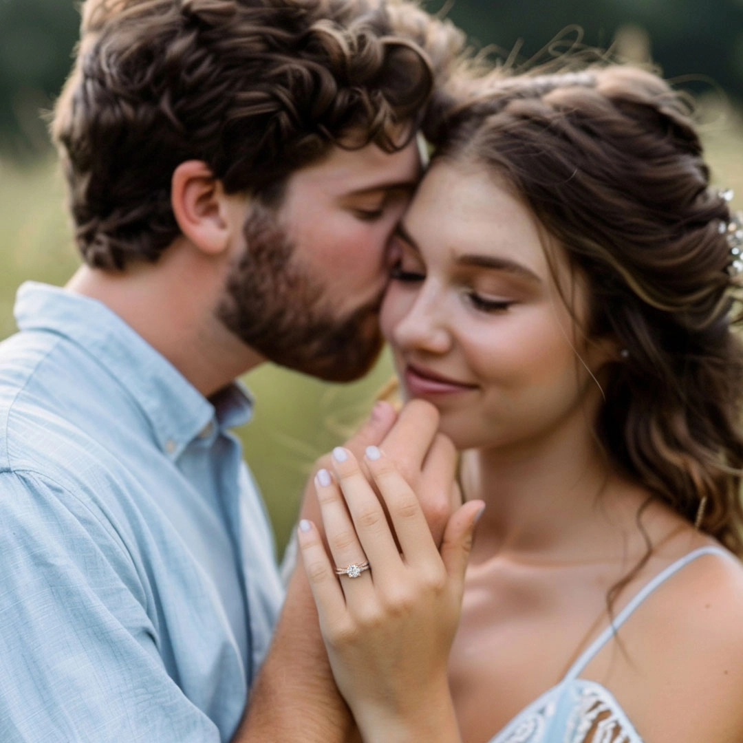 Griffe Bague de fiançailles 1.00ct Moissanite