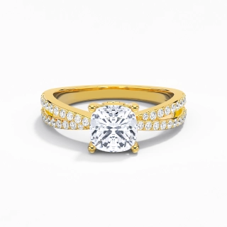 1.50ct Moissanite Engagement Ring 18K Gold