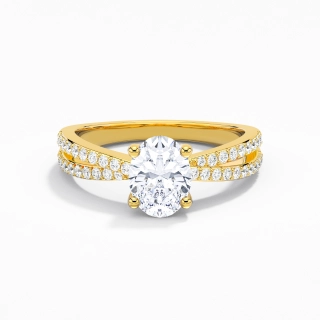 1.50ct Moissanite Engagement Ring 14K Gold