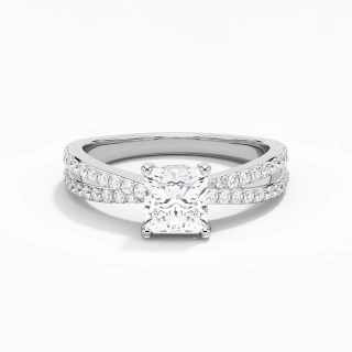 1.00ct Moissanite Engagement Ring Platinum