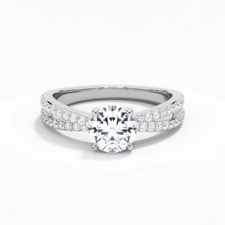 1.00ct Moissanite Engagement Ring Platinum