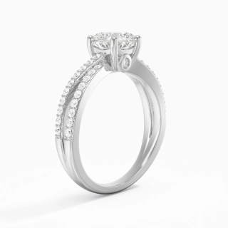 1.00ct Moissanite Engagement Ring Platinum