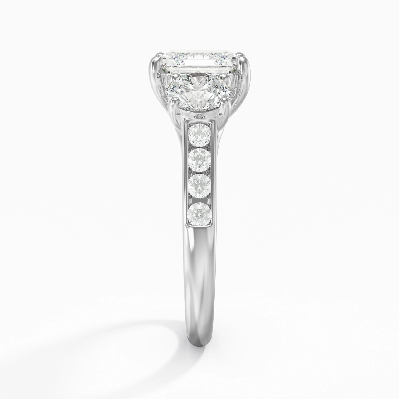Glorieux Asscher 1.50ct Moissanite Bague de fiançailles