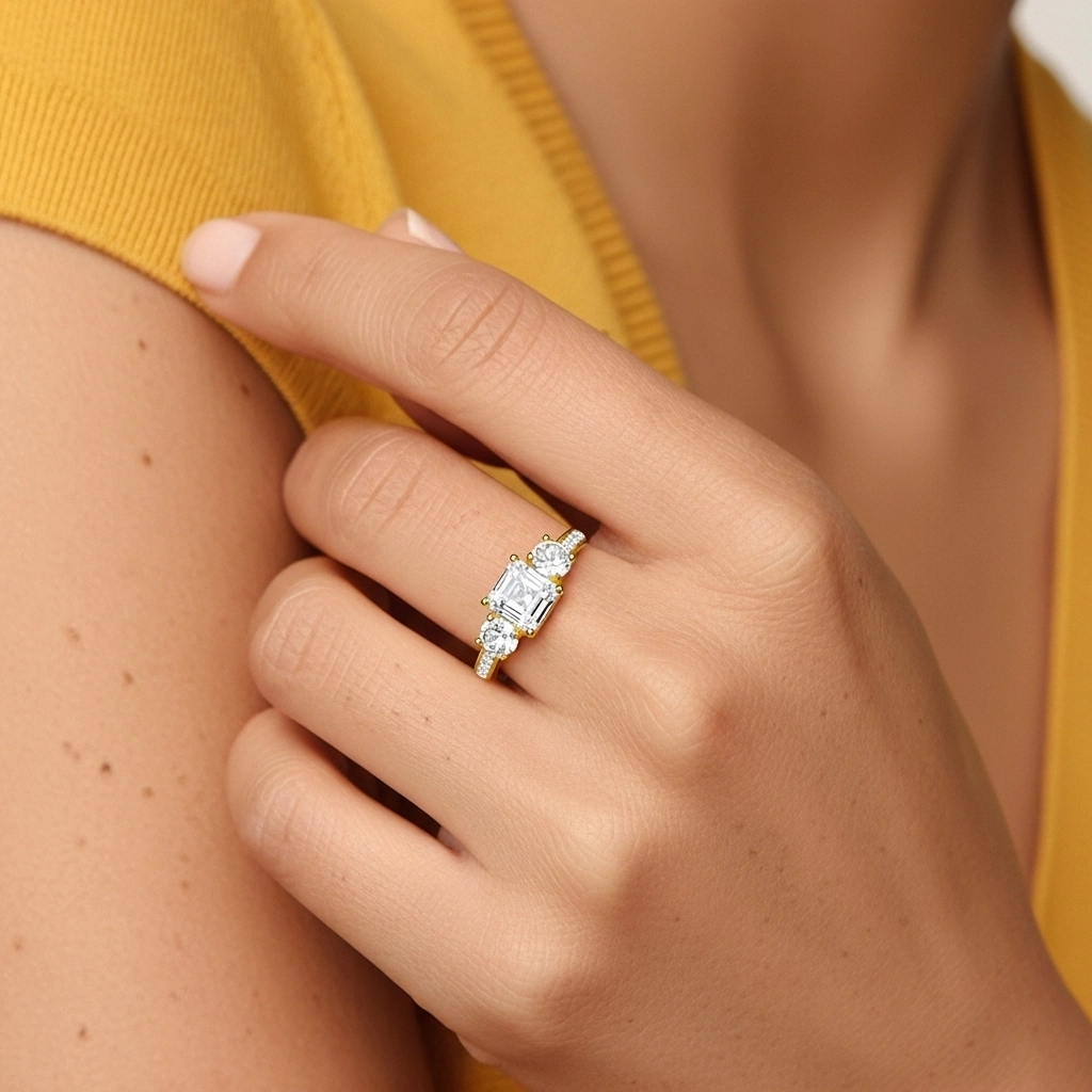 2.00ct Moissanite Engagement Ring 925 Sterling Silver