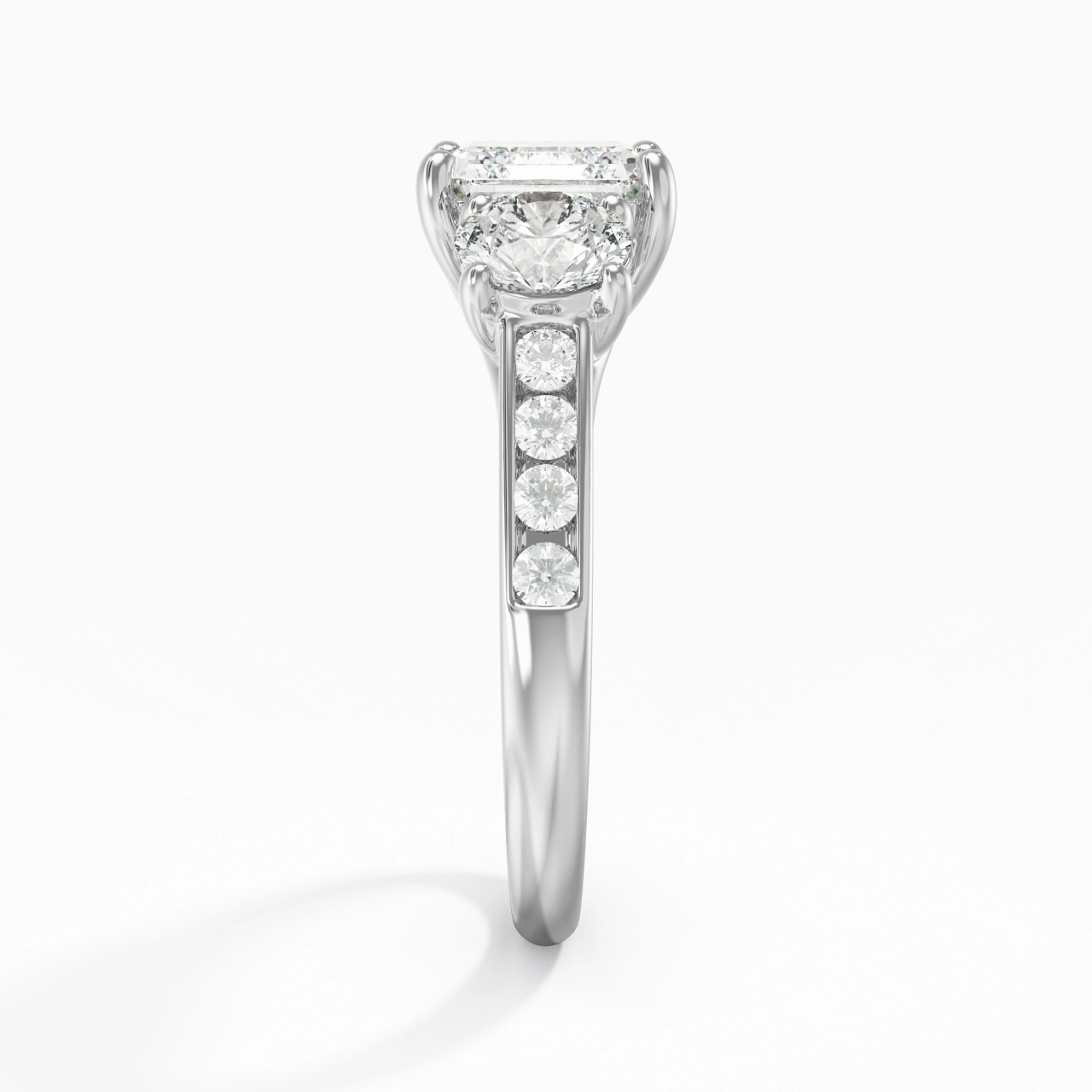 1.00ct Moissanite Engagement Ring 925 Sterling Silver