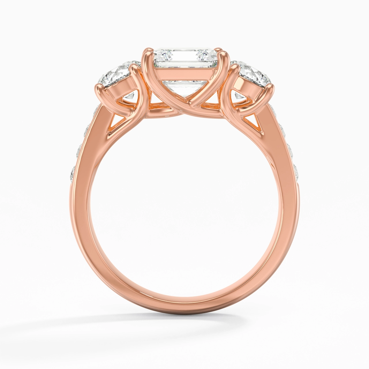 Glorieux Asscher 1.00ct Moissanite Bague de fiançailles