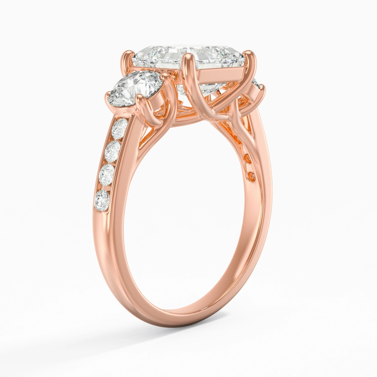 Glorieux Asscher 2.00ct Moissanite Bague de fiançailles