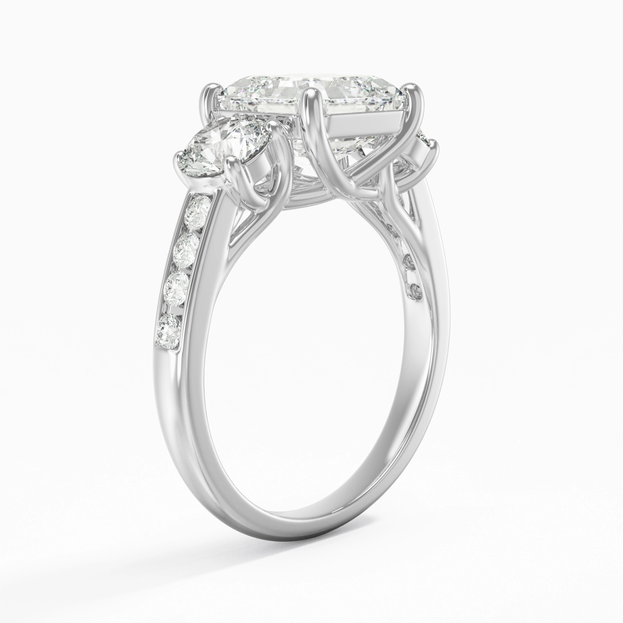 Glorieux Asscher 2.00ct Moissanite Bague de fiançailles