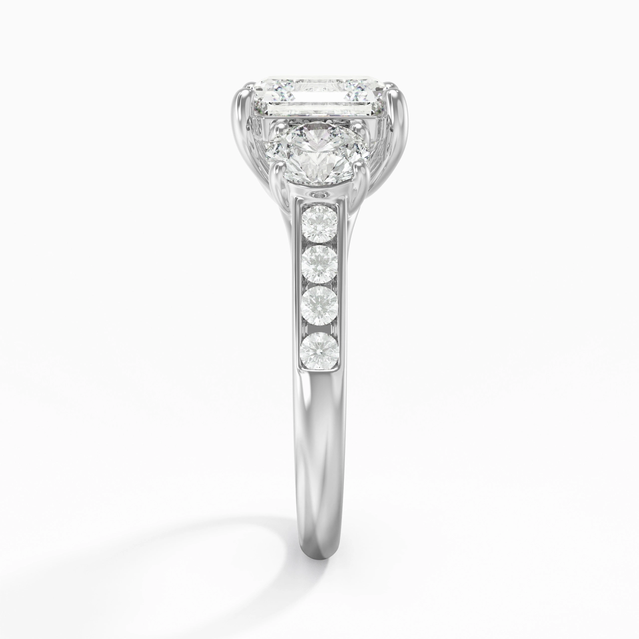 Glorieux Asscher 2.00ct Moissanite Bague de fiançailles