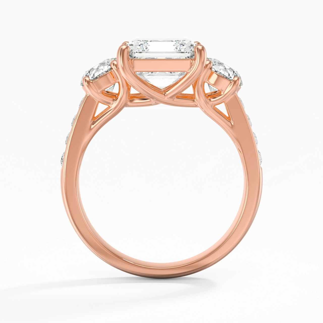 Glorieux Asscher 2.00ct Moissanite Bague de fiançailles