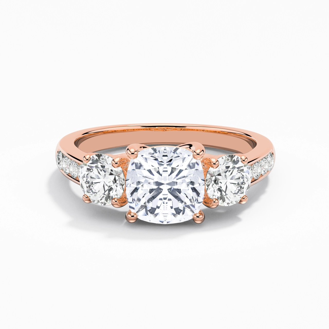 Glorieux Coussin 1.50ct Moissanite Bague de fiançailles