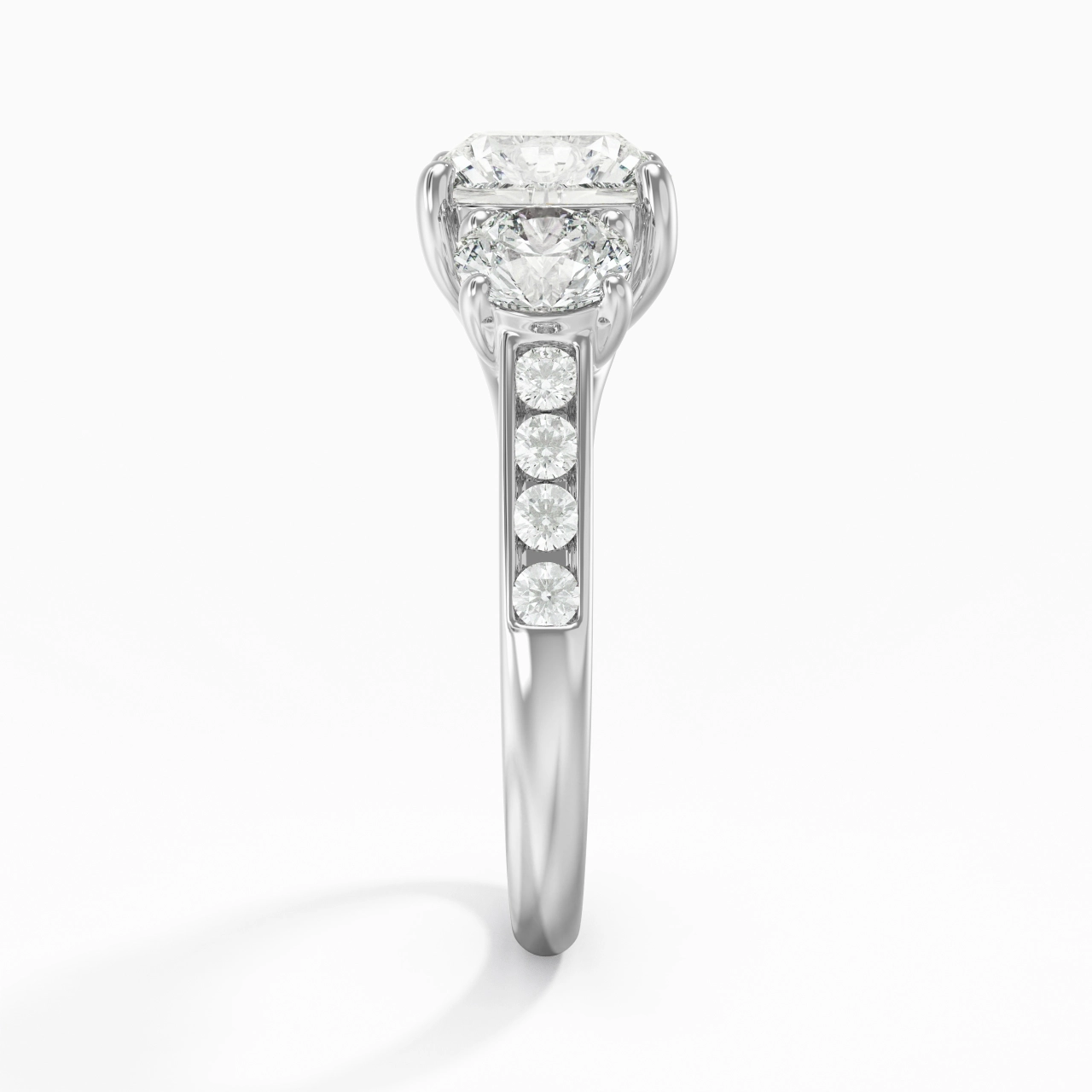 Glorieux Coussin 1.50ct Moissanite Bague de fiançailles