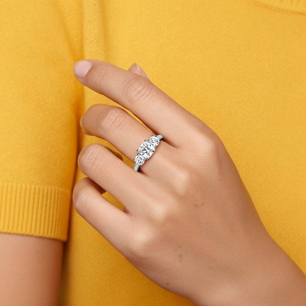 Glory Cushion 2.00ct Moissanite Engagement Ring