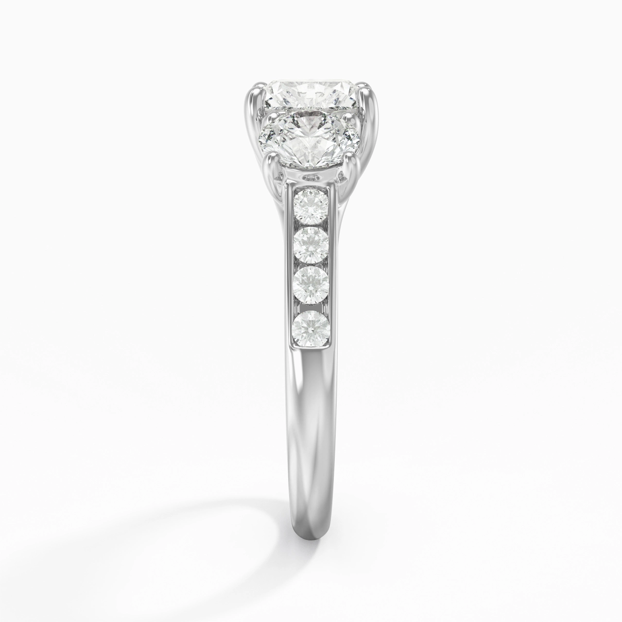 Glorieux Coussin 1.00ct Moissanite Bague de fiançailles